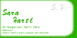 sara hartl business card