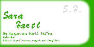 sara hartl business card